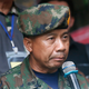 Thai SEALs commander Arpakorn Yookongkaew talks to reporters during a press conference held earlier today.